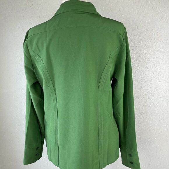 NWT Dressbarn Green Button Down Shirt Size L - Picture 5 of 9